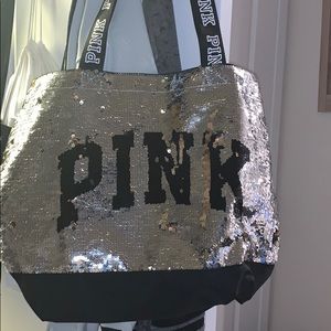 Pink Sequin Weekend Tote